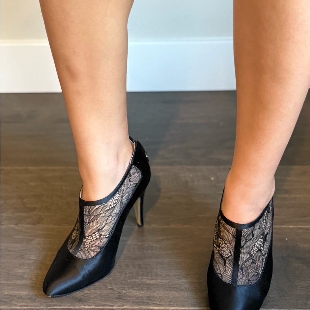 Nordstrom Black Lace Heels
